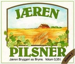 Pilsner-etiketten, med et landskap fra Jæren i godvær