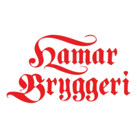 Logoen til Hamar Bryggeri, i gotisk skrift, og med skikkelig schwung over de store bokstavene