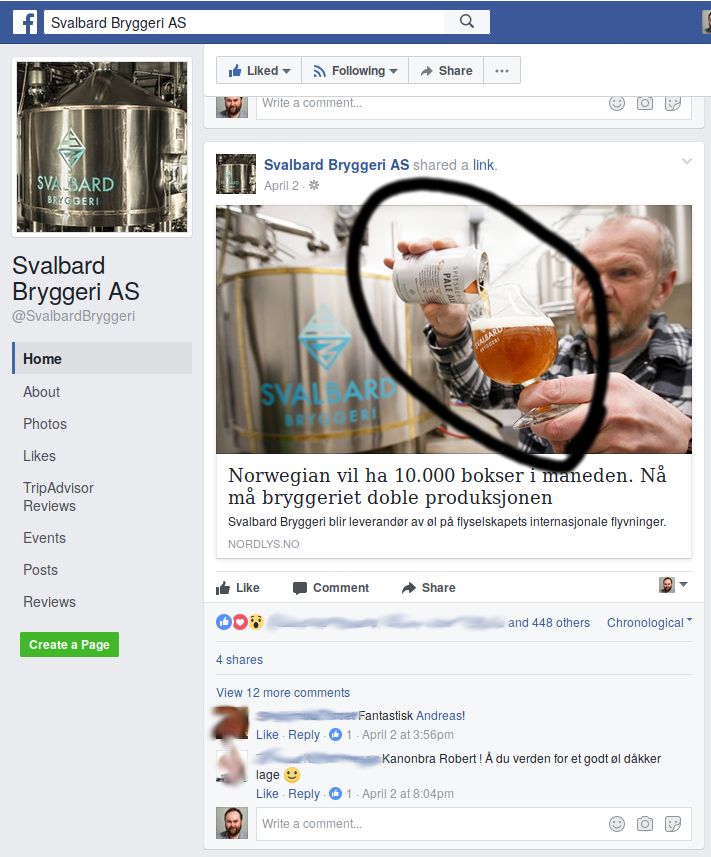 Ulovlig ølreklame på Facebook