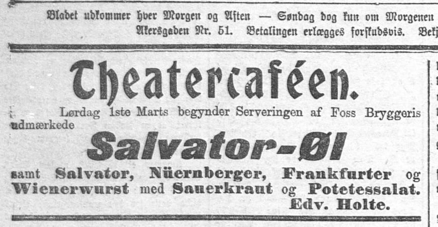 Salvator-Fest på Theatercaféen 1902