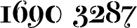 Eksempler på siffer i «små bokstaver»