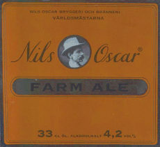 Etiketten til Nils Oscar Farm Ale